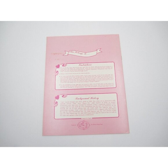 Vtg Effanbee 1830-1900 Gigi Paper Doll 6 Beautiful Costumes (Uncut) - Picture 2 of 9